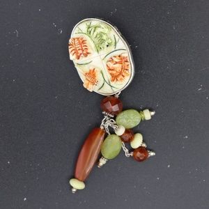 Vintage Amy Kahn Russell Pin/Pendant AKR silver